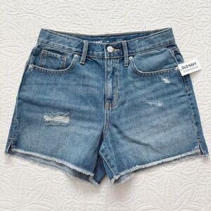 Old Navy Girls'‎ High Rise Distressed Denim Jean Shorts